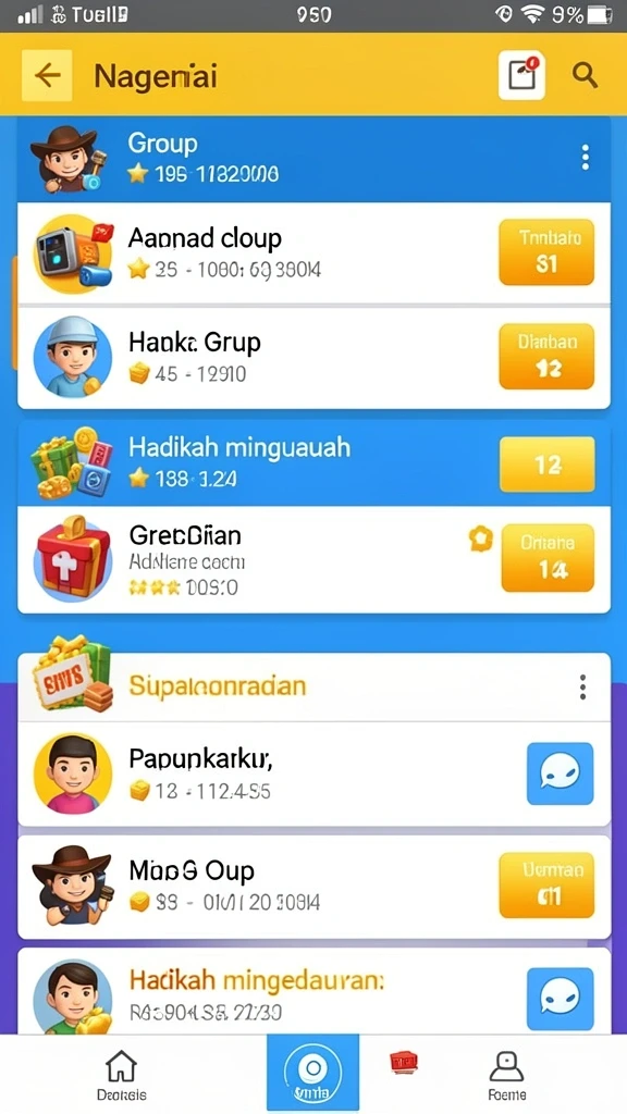 Tampilan leaderboard yang menunjukkan skor tertinggi.