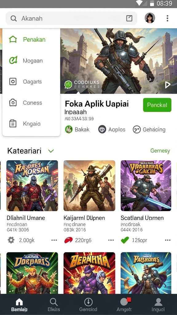 Tampilan antarmuka pengguna yang menarik dan mudah dipahami.