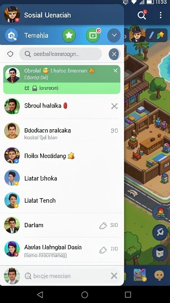 Layar utama ASIA200 dengan karakter yang siap beraksi.