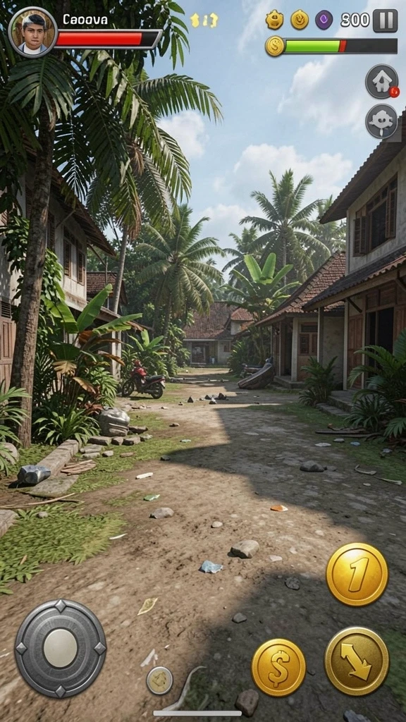 Tampilan antarmuka game yang menarik dan modern.