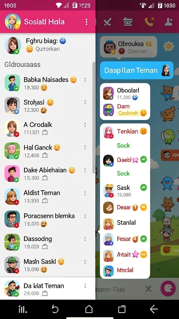 Screenshot memperlihatkan karakter yang sedang mencapai level baru dengan bangga.