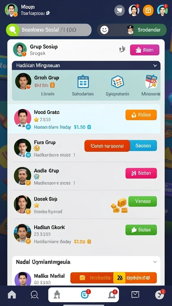 Karakter-karakter lucu yang dapat dimainkan.