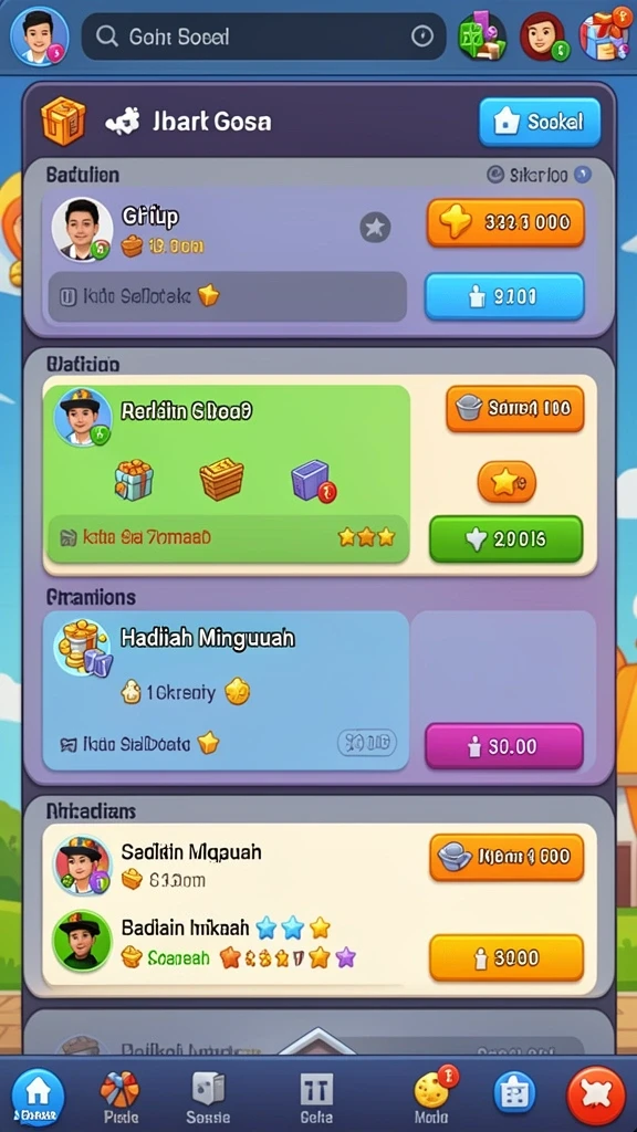 Adegan permainan yang menegangkan dan penuh aksi.