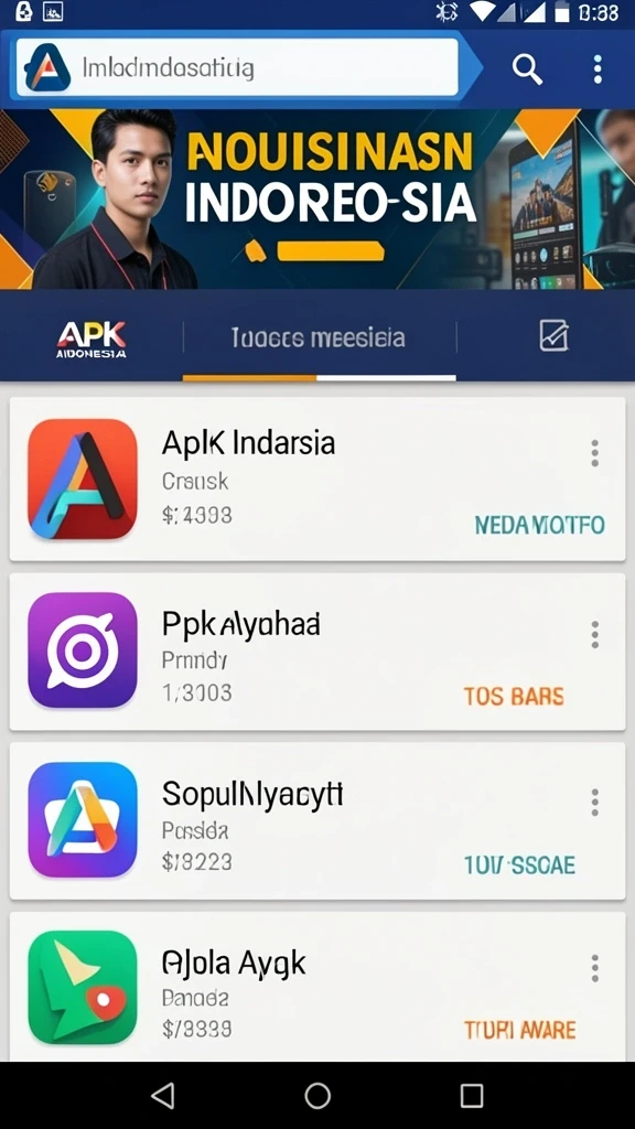 Tampilan awal yang memukau dengan navigasi mudah.