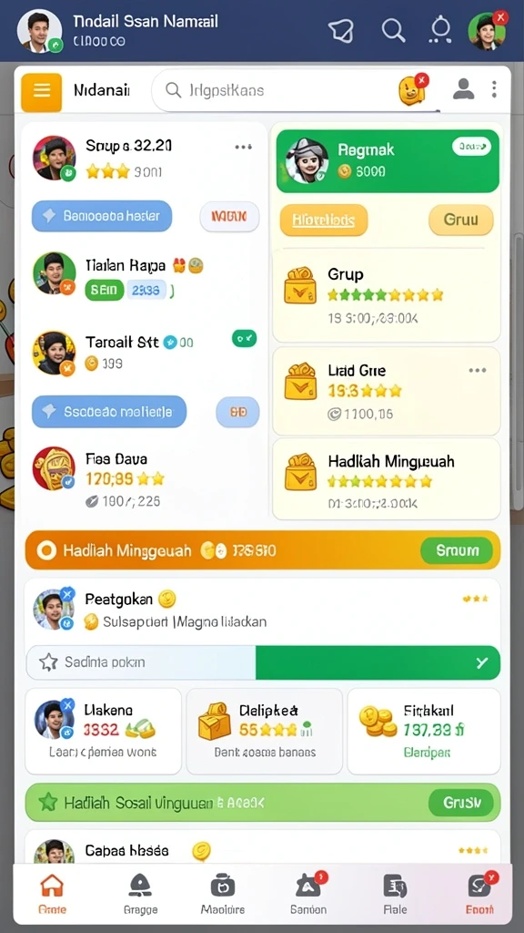 Karakter permainan yang unik dan beragam.