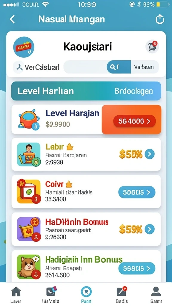 Beragam pilihan permainan untuk semua jenis pemain.