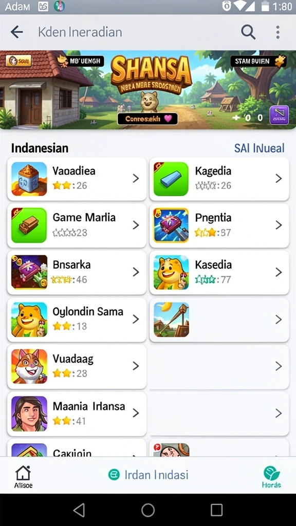 Banyak pilihan permainan yang bikin betah berlama-lama.