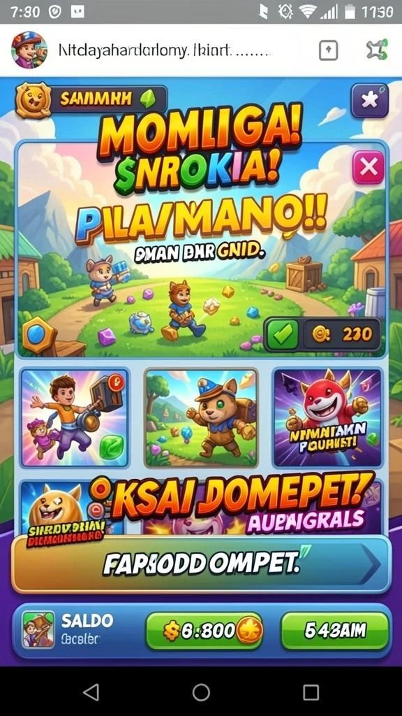 Tampilan awal aplikasi yang menarik dan mudah dinavigasi.