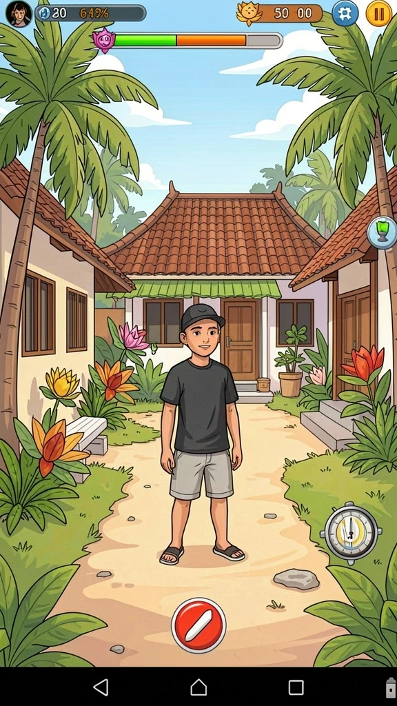 Antarmuka utama yang intuitif dan menarik.