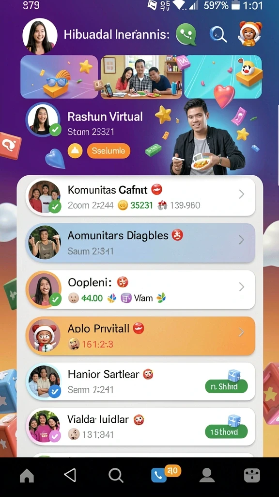 Tampilan menu utama yang menarik dan user-friendly.