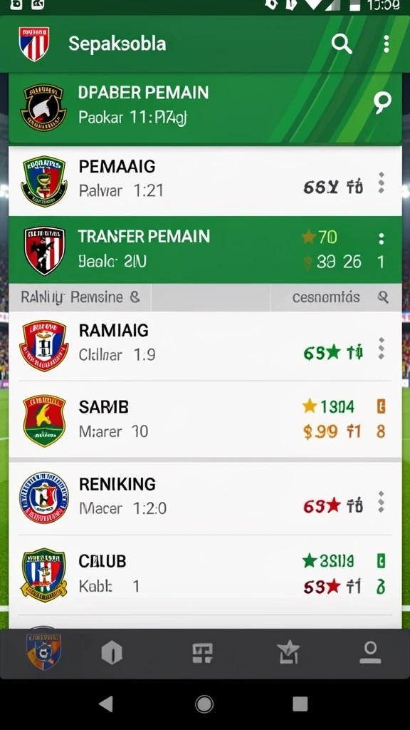 Beragam pilihan permainan yang tersedia di aplikasi.
