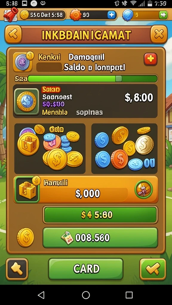 Tangkapan layar menampilkan level yang penuh warna dan tantangan.